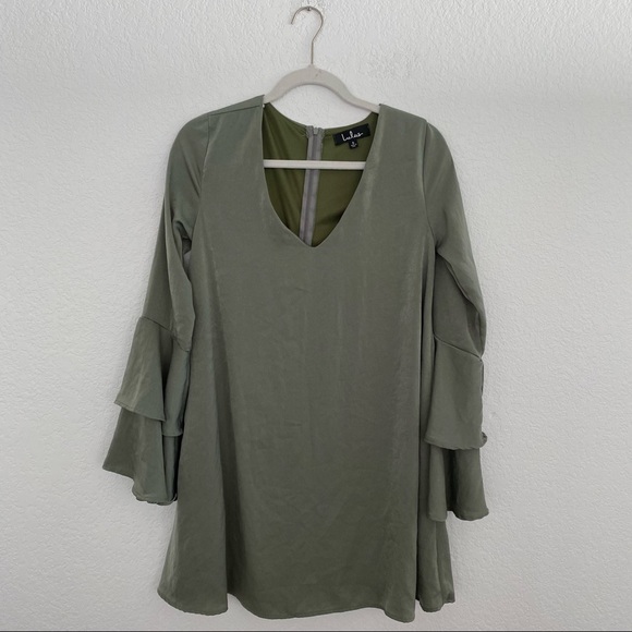 LULUS Women's Small Green Long-Sleeve Mini Dress - Picture 10 of 10